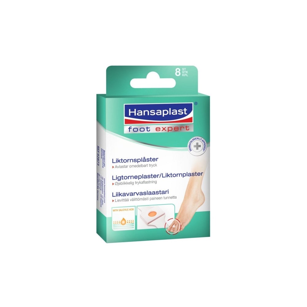 Hansaplast Liktornsplåster Hansaplast 6,8x1,9 cm vit med salicylsyra –...