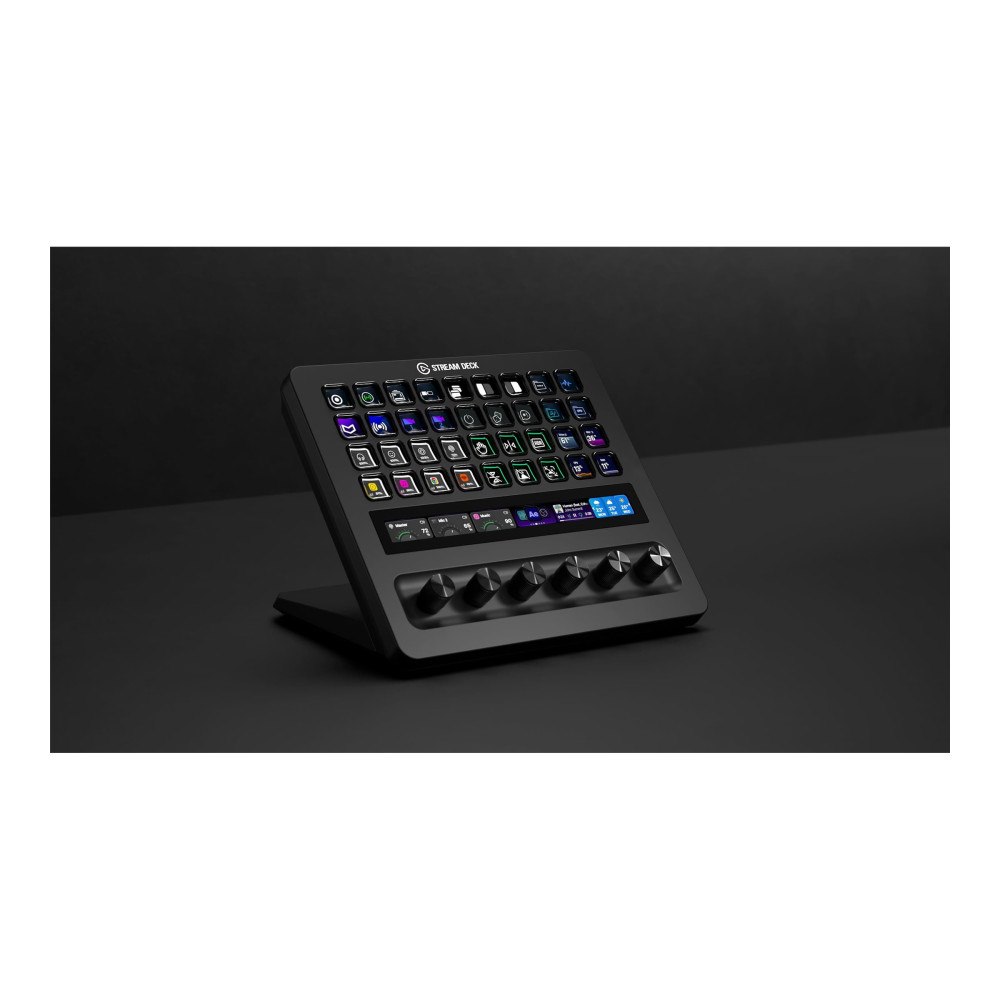 Elgato Elgato Stream Deck + XL - tangentsats - med LCD-pekpanel, 6 dials Inmatningsenhet