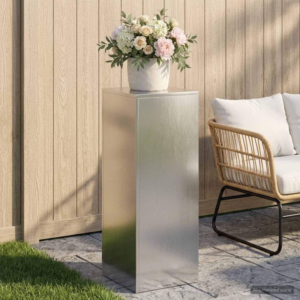 vidaXL Växtställ Silver 30 x 30 x 80 cm Stål