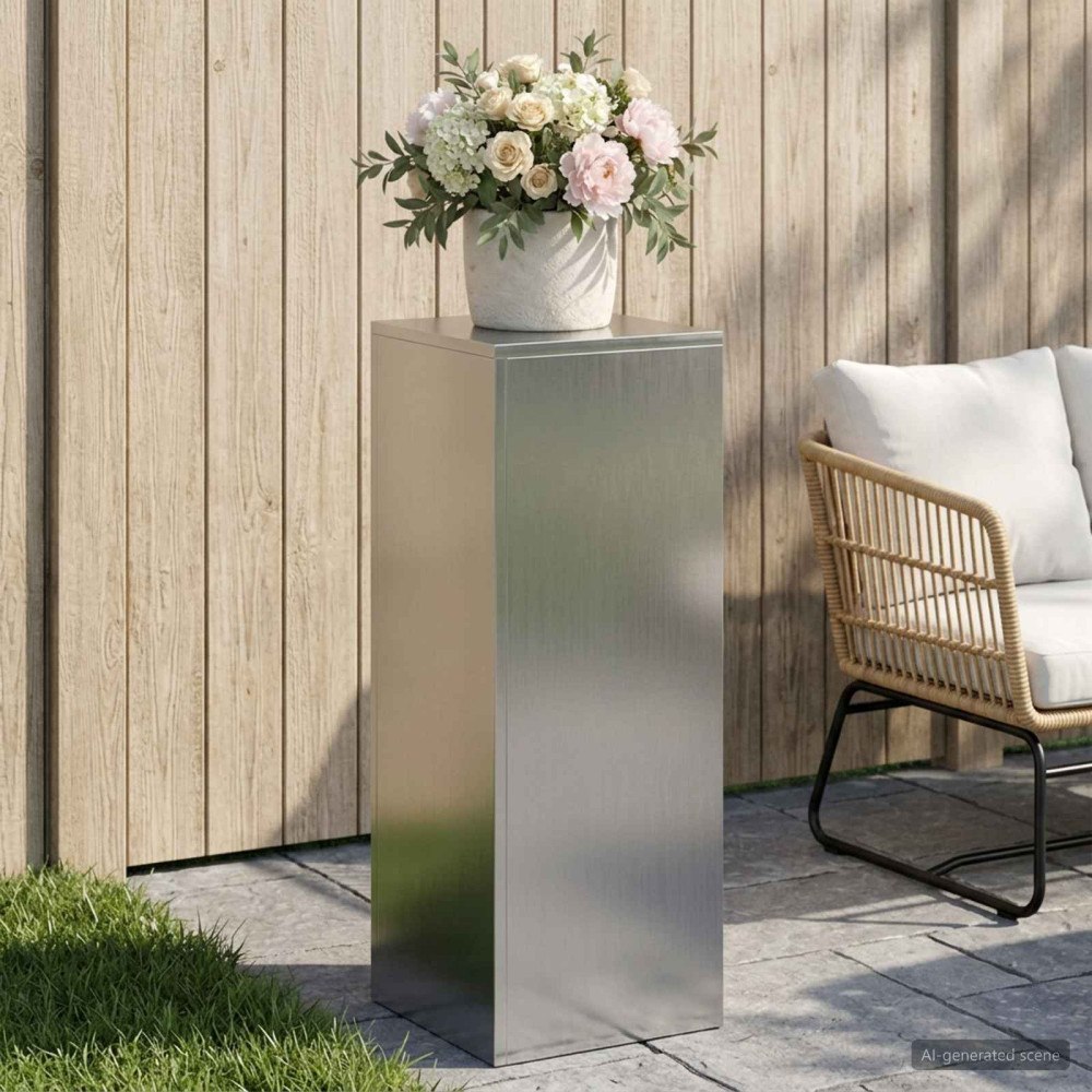 vidaXL Växtställ Silver 30 x 30 x 80 cm Stål