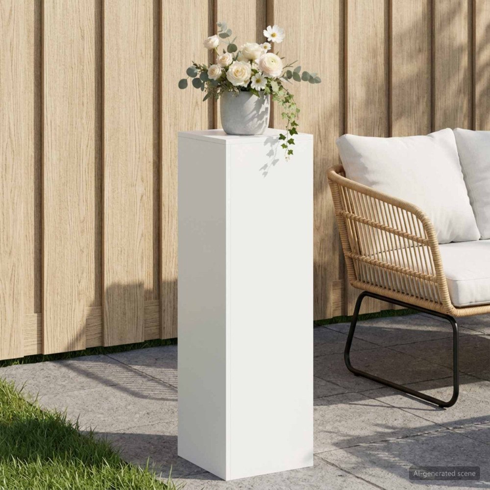 vidaXL Växtställ Vit 30 x 30 x 100 cm Stål