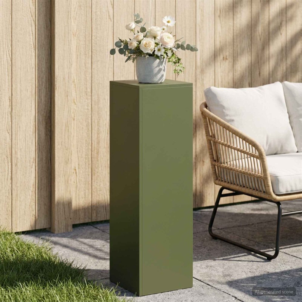 vidaXL Växtställ Olivgrön 30 x 30 x 100 cm Väderbeständig stål