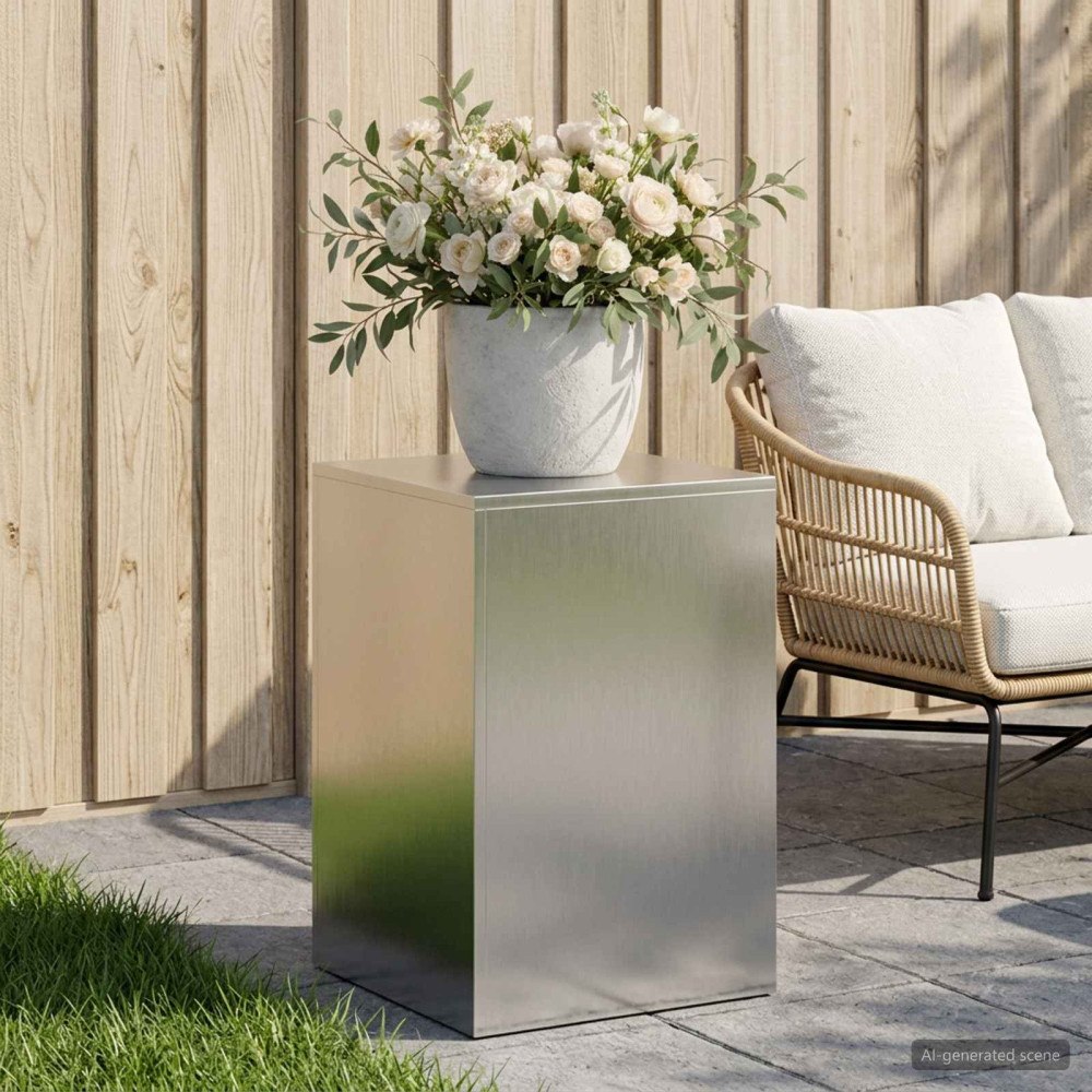 vidaXL Växtställ Silver 40 x 40 x 60 cm Stål