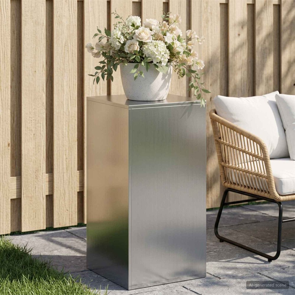 vidaXL Växtställ Silver 40 x 40 x 80 cm Stål