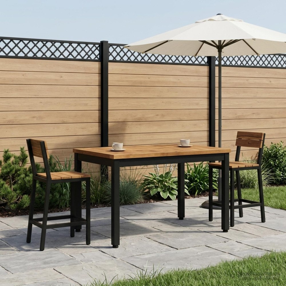 vidaXL Kaffeebord Naturlig och svart 50 x 68,5 x 36 cm