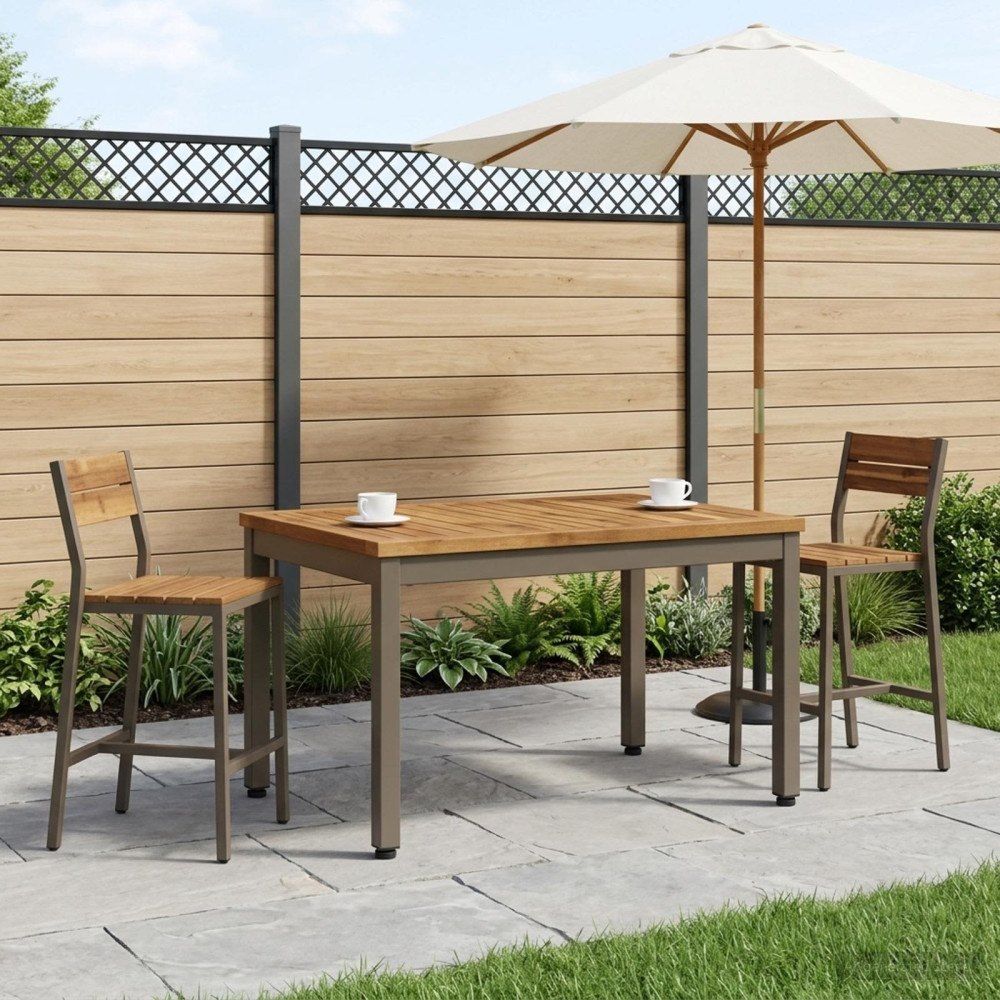 vidaXL Kaffeebord Naturlig och Kaffe 50 x 68,5 x 36 cm