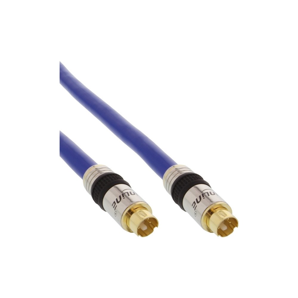 Inline InLine 89947P, 0,5 m, S-Video (4-pin), S-Video (4-pin), Guld...