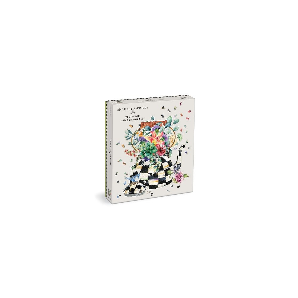 Galison MacKenzie-Childs Blooming Kettle 750 Piece Shaped Puzzle