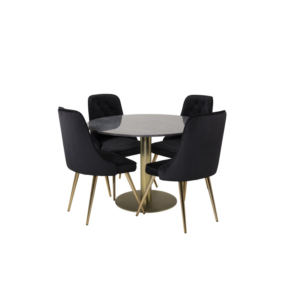 Venture Home Estelle Matbord med Velvet Deluxe Stolarna