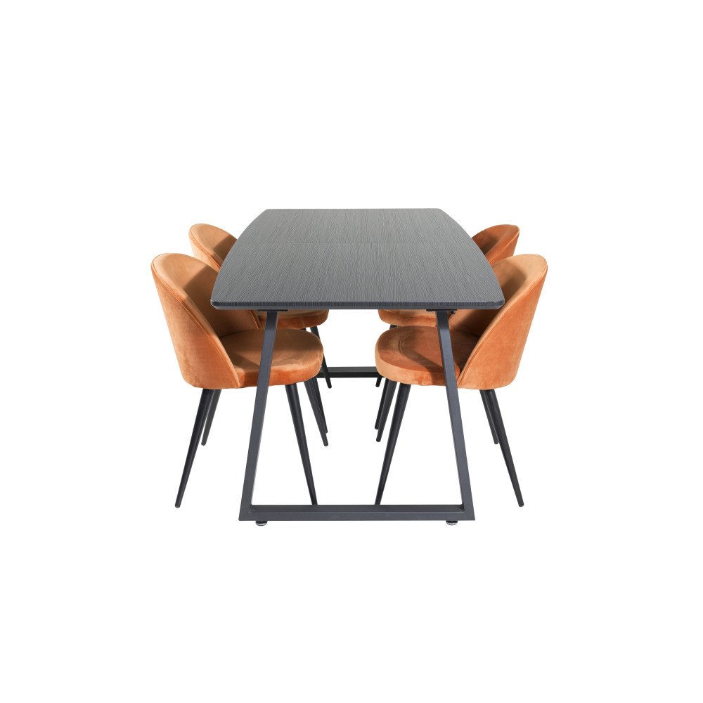Venture Home Inca Matbord med Velvet Stolarna