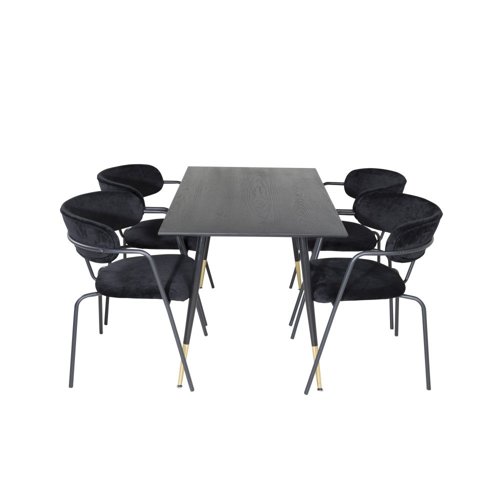 Venture Home Dipp Matbord med Arrow Stolarna