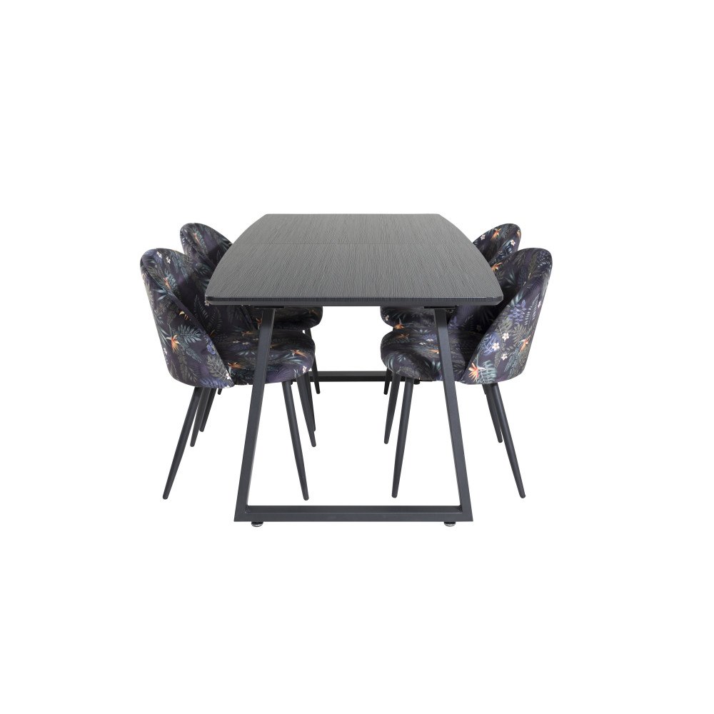 Venture Home Inca Matbord med Velvet Stolarna