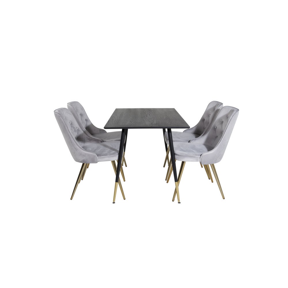 Venture Home Dipp Matbord med Velvet Deluxe Stolarna