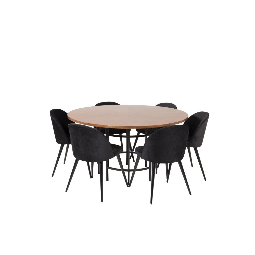 Venture Home Copenhagen Matbord med Velvet Stolarna