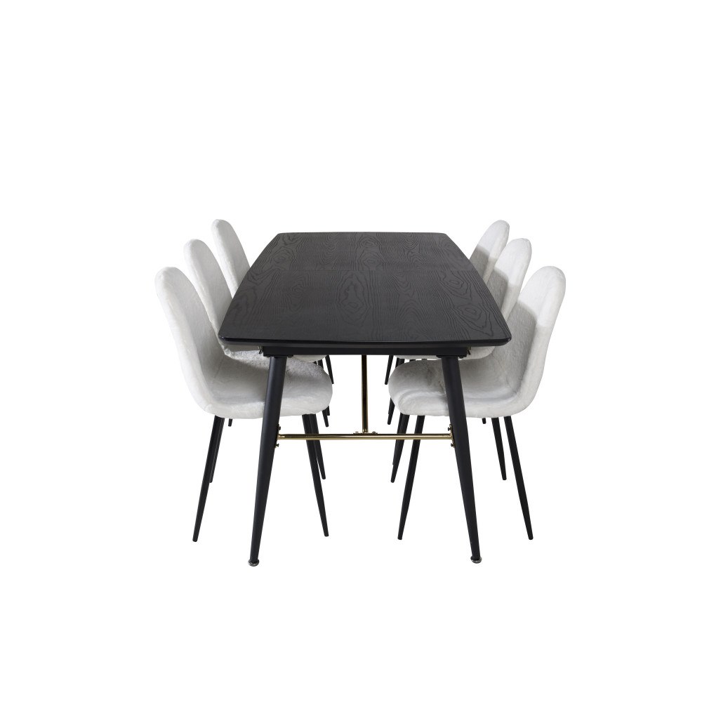 Venture Home Gold Matbord med Polar Stolarna