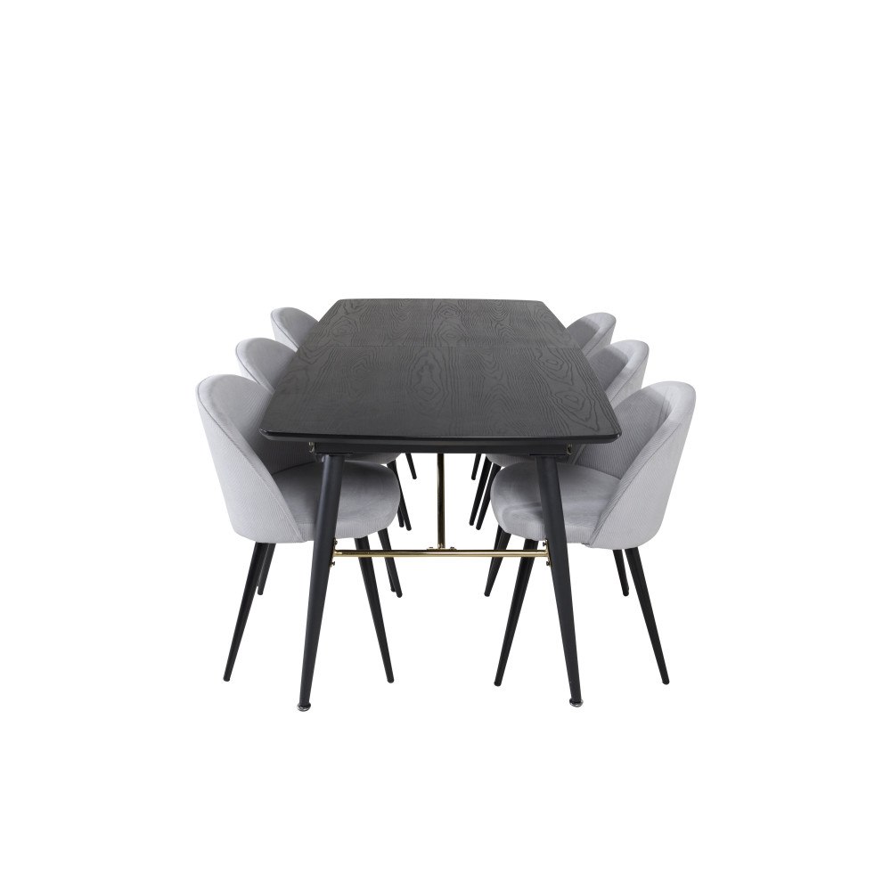 Venture Home Gold Matbord med Velvet Stolarna