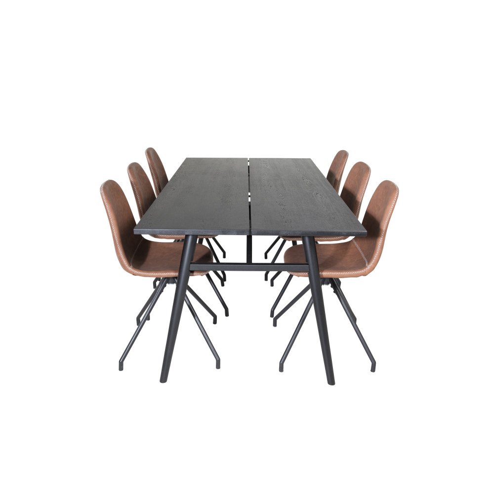 Venture Home Sleek Matbord med Polar Stolarna