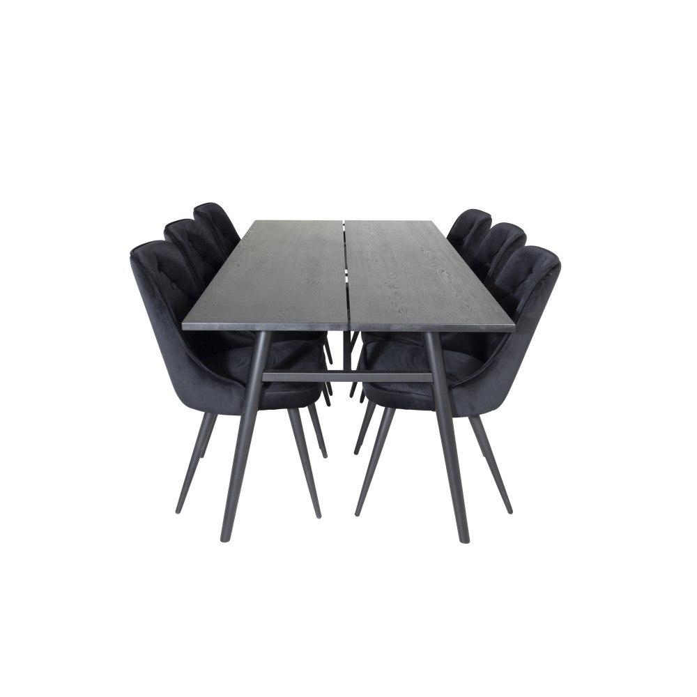 Venture Home Sleek Matbord med Velvet Deluxe Stolarna