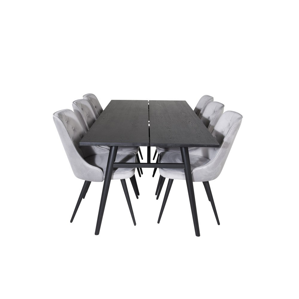 Venture Home Sleek Matbord med Velvet Deluxe Stolarna