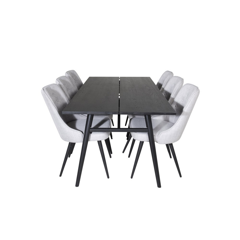 Venture Home Sleek Matbord med Velvet Deluxe Stolarna