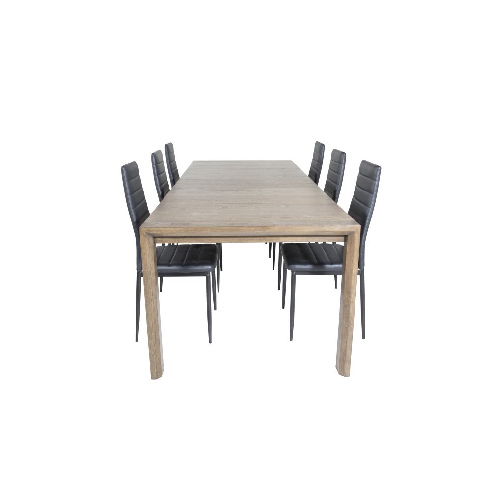Venture Home Slider Matbord med Slim Stolarna