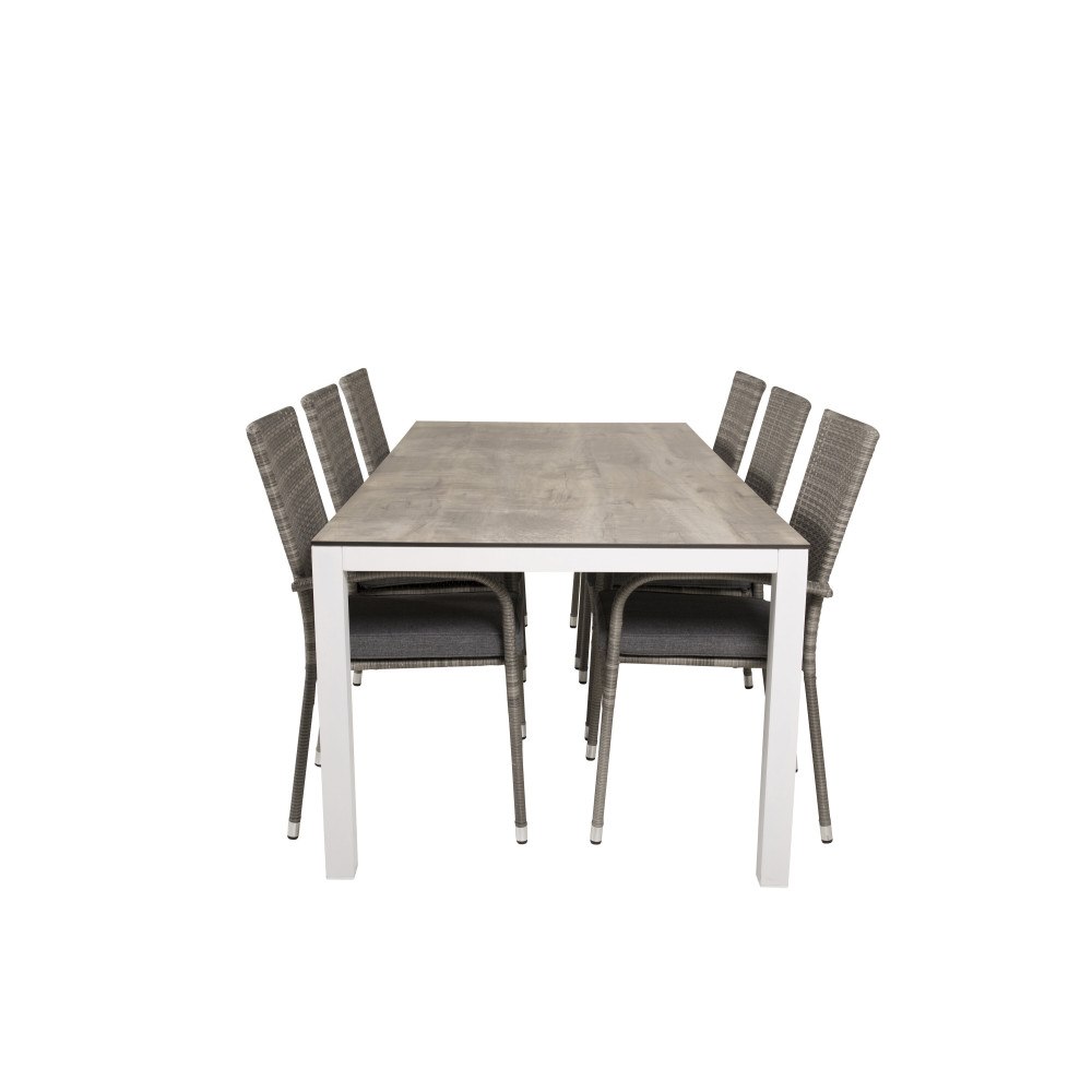 Venture Home Llama Matbord med Anna Stolarna
