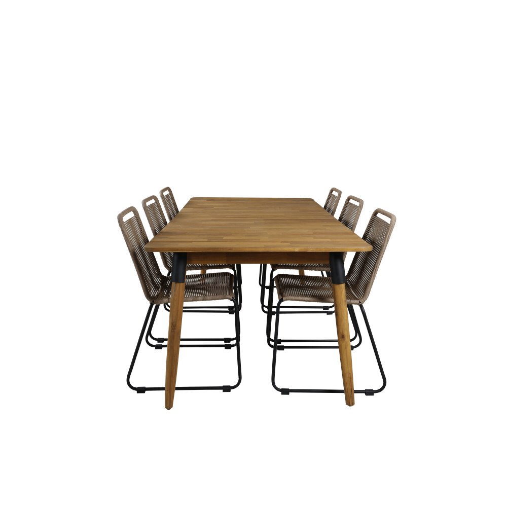 Venture Home Julian Matbord med Lindos Stolarna