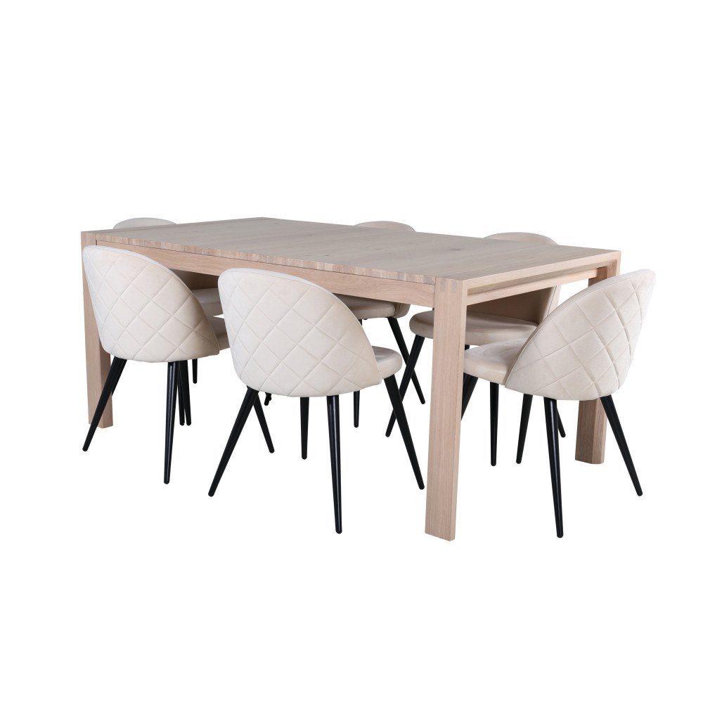 Venture Home Slider Matbord med Velvet Stolarna