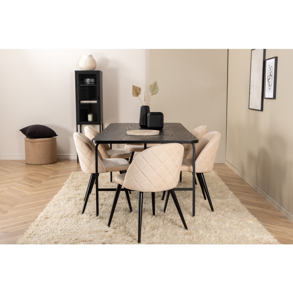 Venture Home Uno Matbord med Velvet Stolarna