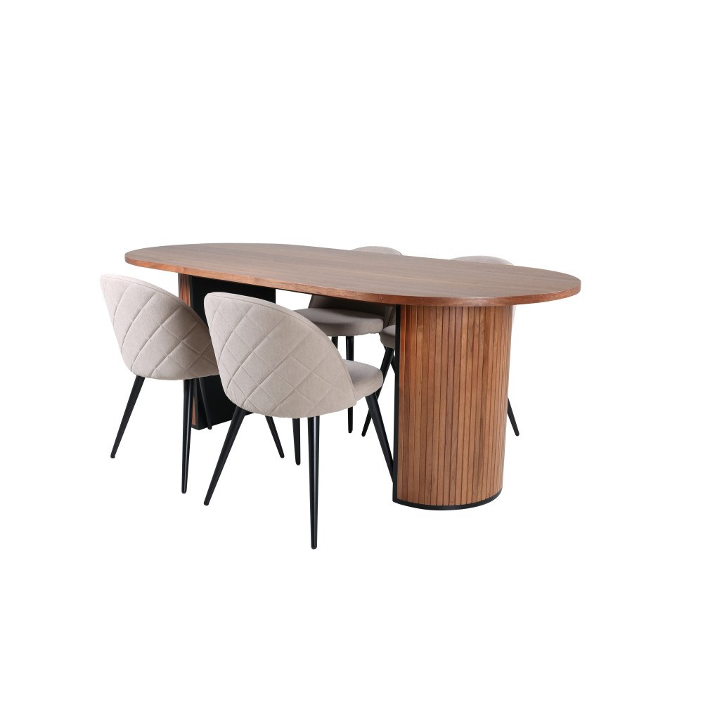 Venture Home Bianca Matbord med Velvet Stolarna