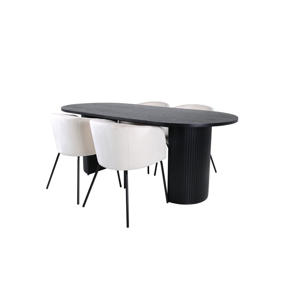 Venture Home Bianca Matbord med Berit Stolarna