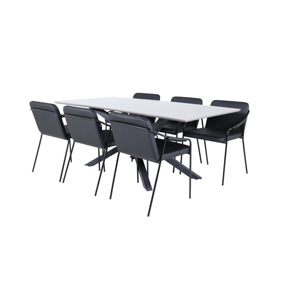 Venture Home Piazza Matbord med Tvist Stolarna
