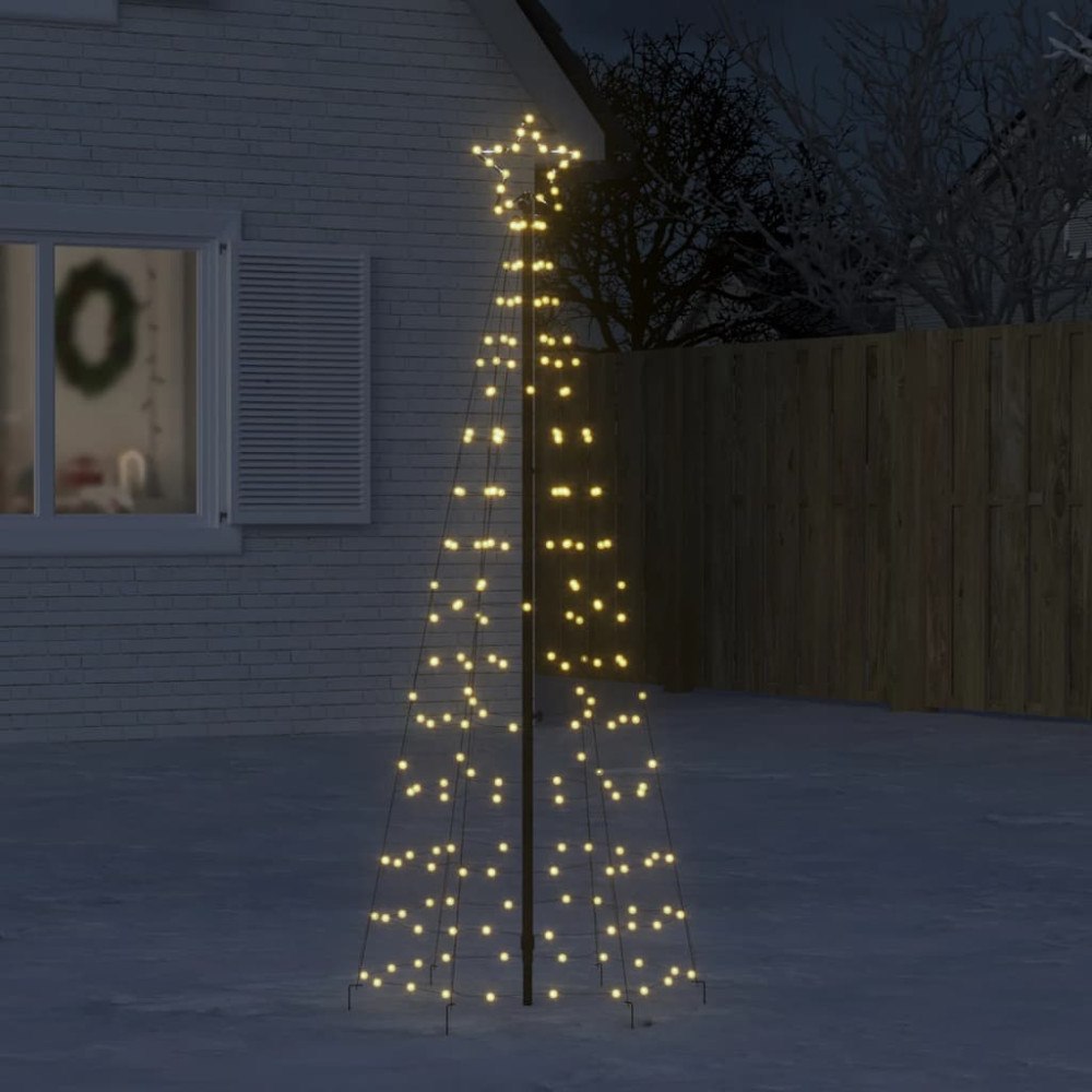 vidaXL LED julgran med spikar 220 LEDs varm vit 180 cm