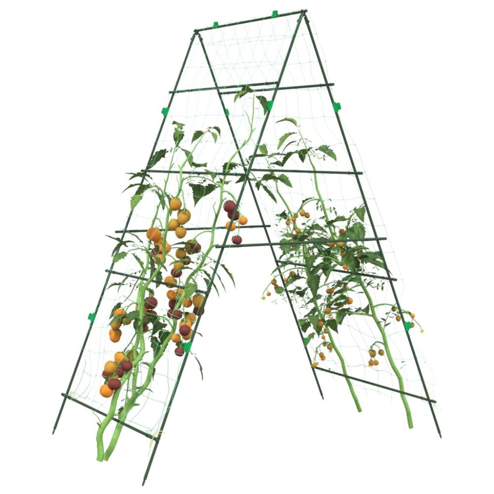 vidaXL Trädgårdsspaljé för klätterväxter A-ram 99x90x175,5 cm stål
