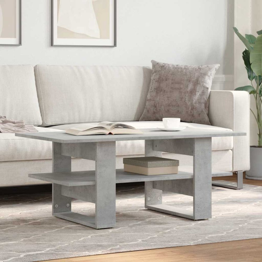 vidaXL Soffbord betonggrå 102x55x42 cm konstruerat trä