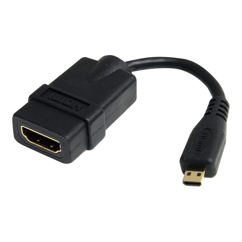 StarTech.com StarTech.com Höghastighets-HDMI-kabeladapter på 12 cm - HDMI till HDMI Micro - F/M - HDMI-adapter - 1.2 cm