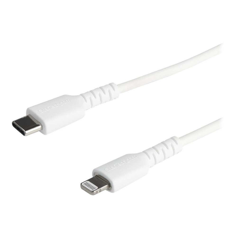 StarTech.com StarTech.com 1m tålig, vitt USB-C till Blixtkabel - Hård, tålig aramifiber USB typ A till Blixtladdare/synkron strömslad...