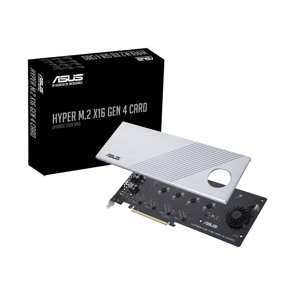 ASUSTeK COMPUTER ASUS HYPER M.2 X16 GEN 4 CARD - gränssnittsadapter - M.2 Card - PCIe 4.0 x16