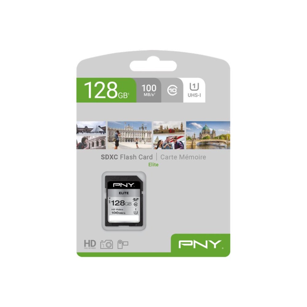 PNY Technologies PNY Elite - flash-minneskort - 128 GB - SDXC UHS-I