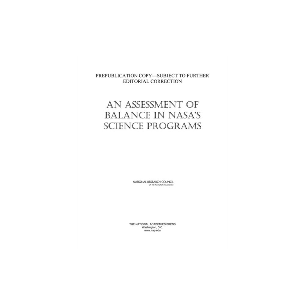 National Academies Press An Assessment of Balance in NASA's Science Programs (häftad, eng)