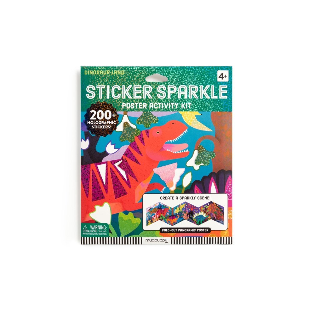 Galison Dinosaur Land Sticker Sparkle Poster Activity Kit (häftad, eng)