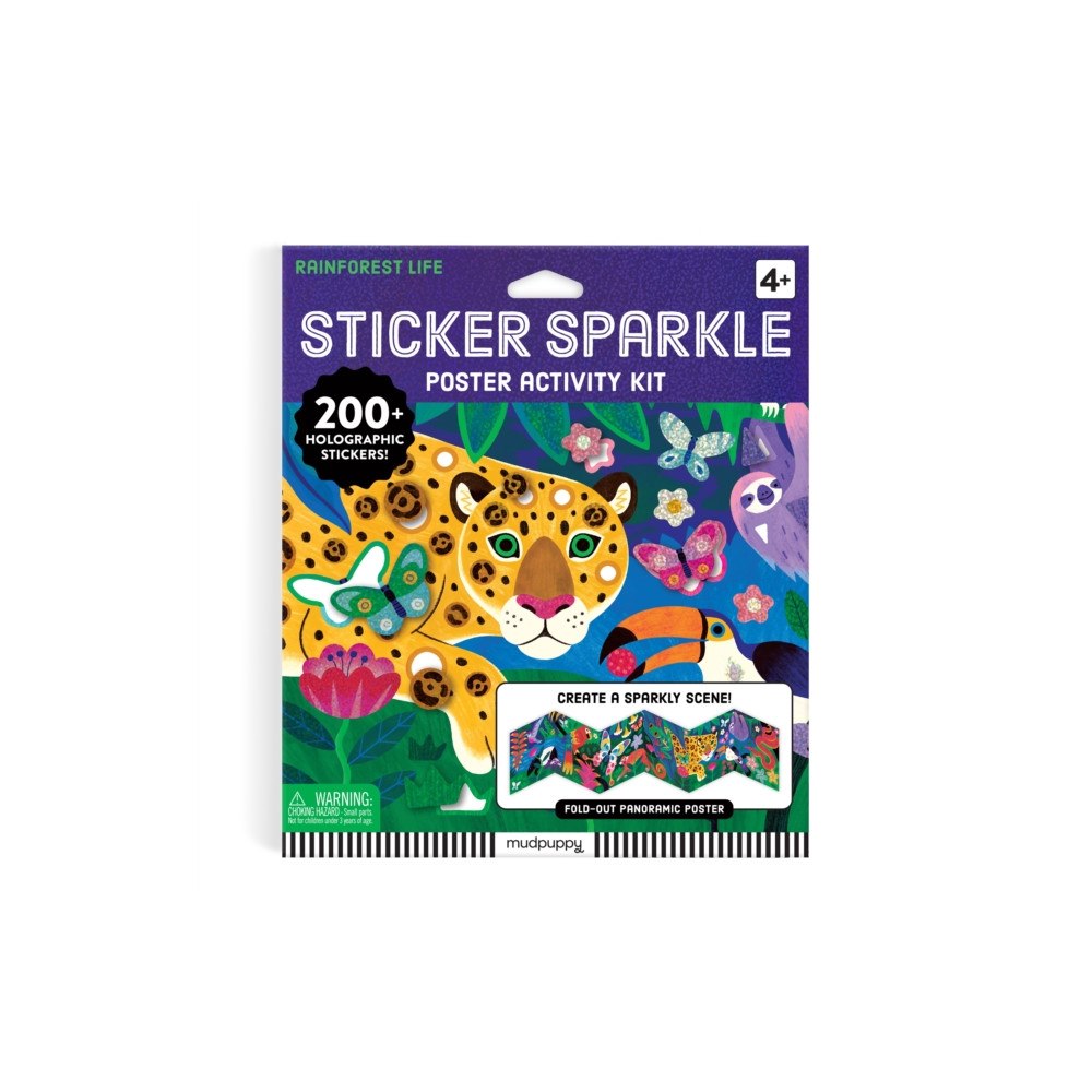 Galison Rainforest Life Sticker Sparkle Poster Activity Kit (häftad, eng)