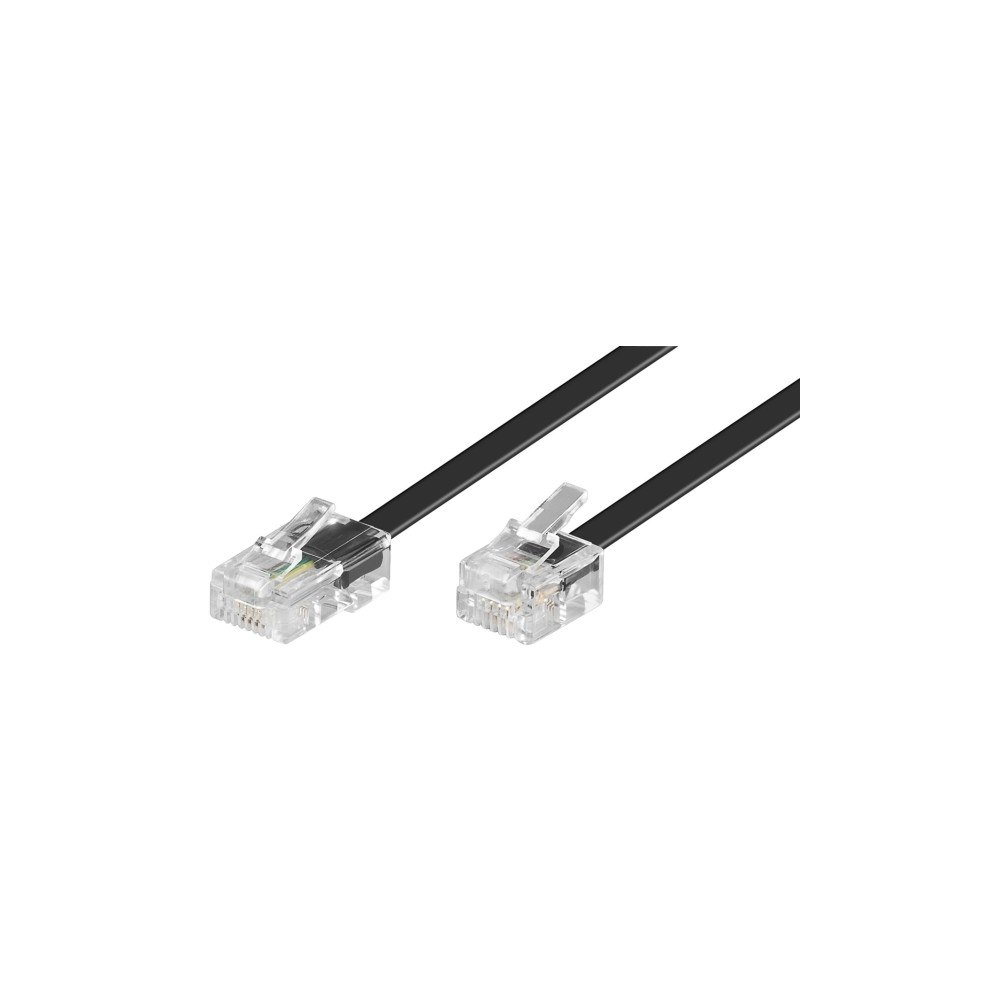 Goobay Goobay 68577, 6 m, RJ-45, RJ-11, Svart, Hankontakt, Hankonta...