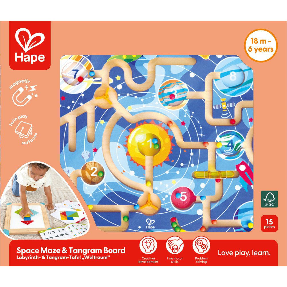 Hape Hape Rymdlabyrint & Tangrambräda