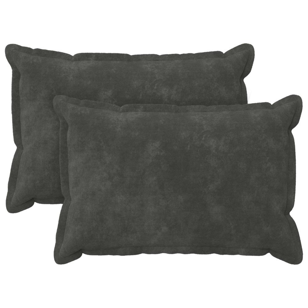 vidaXL Kuddöverdrag 2 st HOUTEN Antracit 30 x 50 cm Mikrofiber Fleece