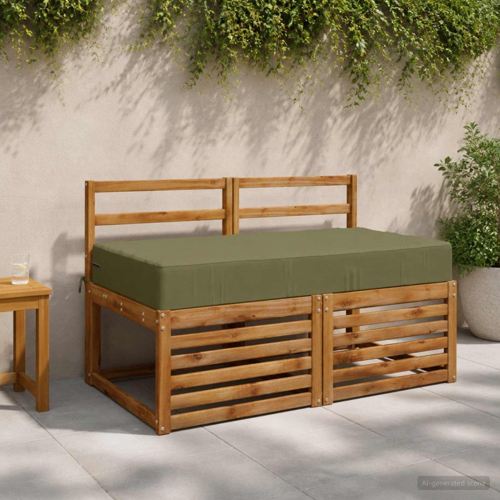 vidaXL Sittkudde SOEST 100% Polyester Olivgrön 120 x 60 x 15 cm