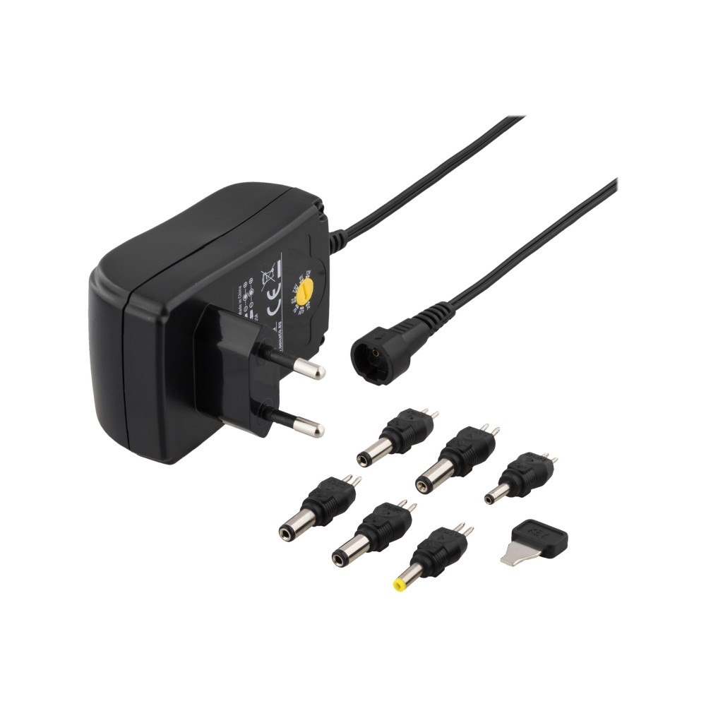 Deltaco DELTACO PSR-15B - strömadapter - 18 Watt