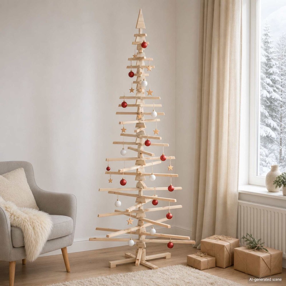 vidaXL Träjulgran KOTKA 240 cm Massiv furu Naturlig