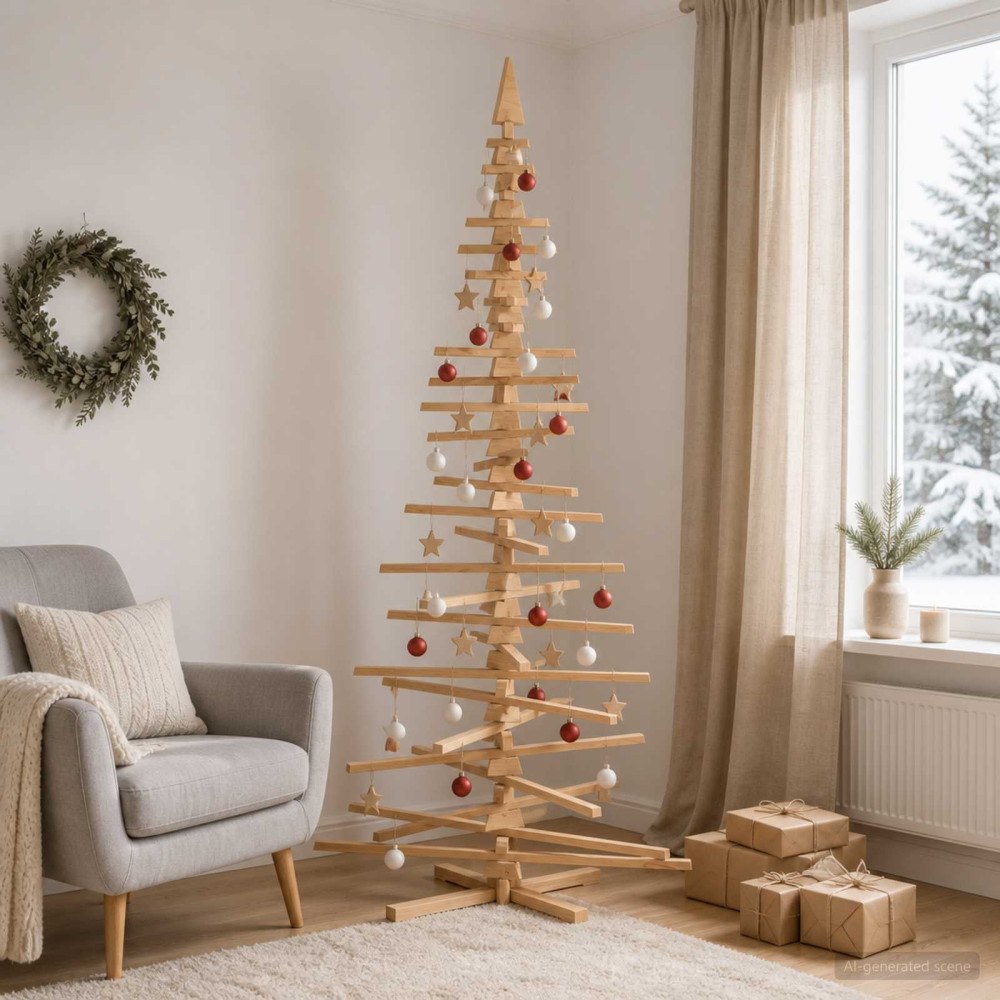 vidaXL Träjulgran KOTKA 240 cm Massiv furu Brun finish