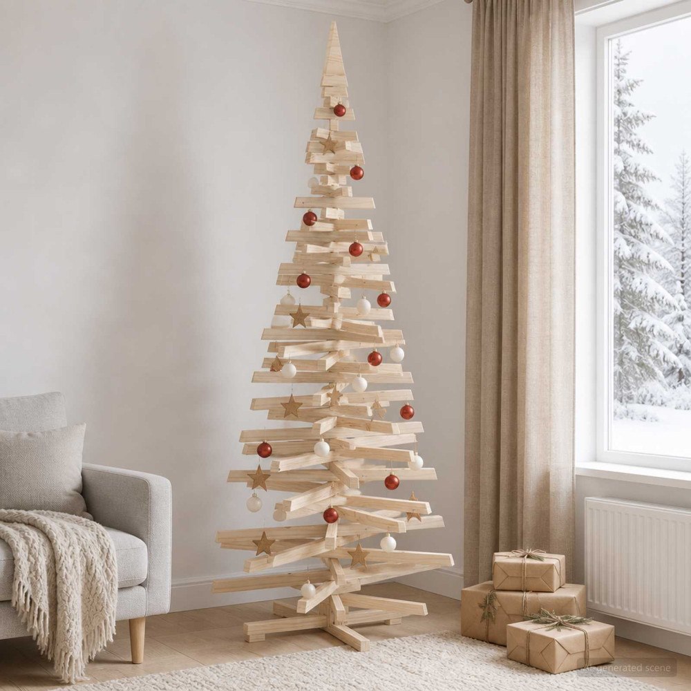 vidaXL Träjulgran KOTKA 240 cm Massiv furu Naturlig
